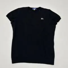BURBERRY BLUE LABEL 半袖ニット レディース ブラック 38