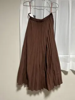 UNIQLO ブラウン アコーディオンプリーツスカート Lサイズ
