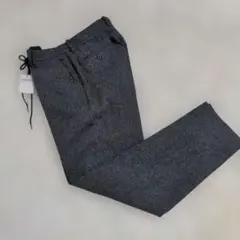新品 PLST プラステ ウール パンツ ダークグレー コード付き M