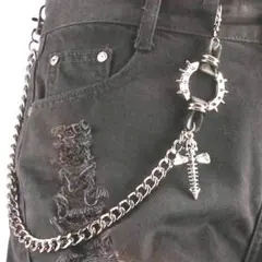 ウォレットチェーン 骸骨 スカル Y2K ストリート アメカジ 重厚感