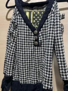 激レア大人気⭐︎d.i.a平成ギャル千鳥格子肩出しニットワンピ即売れ