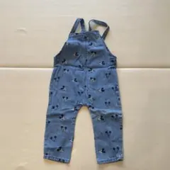H&M ミッキーデニムオーバーオール90-100