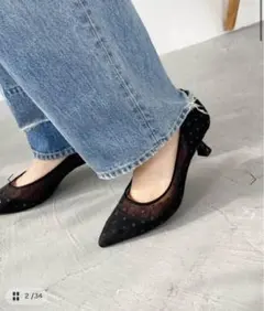 LE TALON 5cmポインテッドチュールパンプス