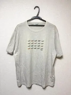 クロコダイル ワニ Tシャツ 2L ベージュ スラブ生地 大きいサイズ 半袖のサムネイル