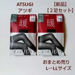 【新品】【２足セット】アツギ ASTIGU 暖 60デニール タイツ L-LL
