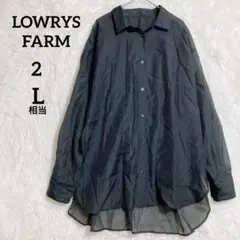 LOWRYS FARM シアー ラメ感 オーバー シャツ 『2』 ブラックのサムネイル