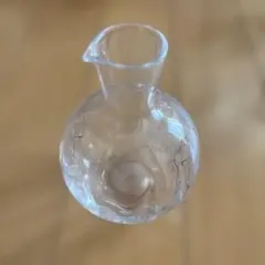 ガラス製 徳利と酒器2個セット