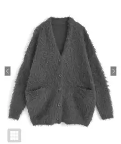 GRL ルーズブークレニットカーディガン