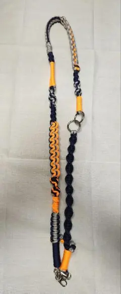 値下げ！スマホショルダーストラップ パラコード オレンジ ネイビー