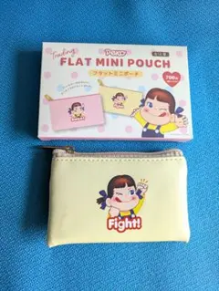 新品未使用 ペコちゃんトレーディングフラットミニポーチ 不二家