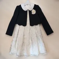 Petit Maim花柄ワンピース ボレロ コサージュ 3点セット130cm