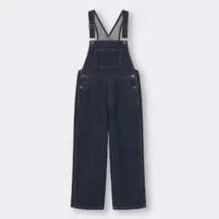 美品　GU　デニムサロペットストレートパンツ　Mサイズ