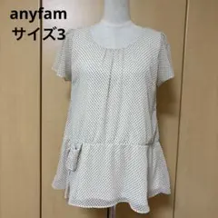 anyfam サイズ3 Aライン　ペプラム　トップス　ドットリボンのサムネイル