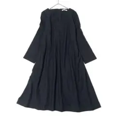 ギャルリーヴィー VネックAラインワンピース セレモニー フォーマル 黒