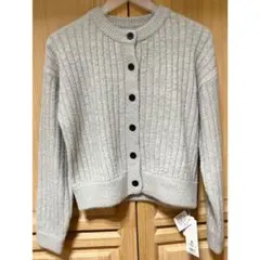 N. エヌナチュラルビューティーベーシック フェザーミックス クルーカーディガン