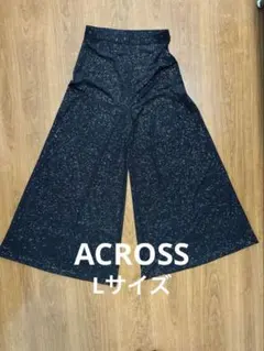 ACROSS 社交ダンス ワイドパンツ ラメ ブラック Lサイズのサムネイル