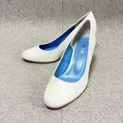 【美品】♡BENIR 24.5cm/12cmヒール ウェディングシューズ♡ 12cm Satin Open Toe / WH – BENIR