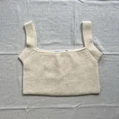 【タグ付き未使用品】ZARA ニットビスチェ クリーム