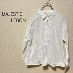b0501【マジェスティックレゴン】ブラウス シャツ Ｍ 長袖 きれいめ