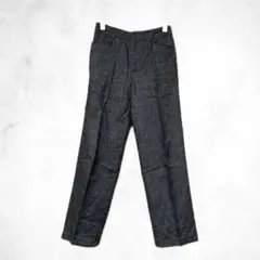23区 スラックス パンツ 30 S デニム 薄手 麻混 ストレッチ 春 夏