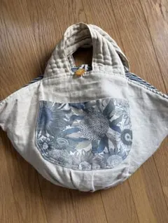 ハンドメイド ハワイアンキルト バンブーハンドル グラニーバッグ