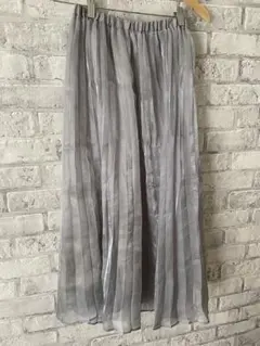 GU ロングプリーツスカート　グレー