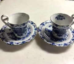 NARUMI (ナルミ) カップ&ソーサー アンティークブルー　2セット