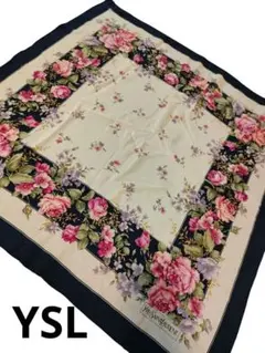 h27 超美品　イヴサンローラン　スカーフ　シルク100