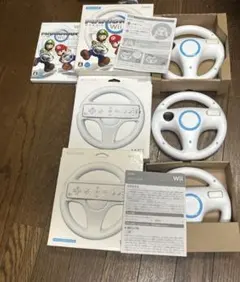 8*n様 【動作確認済】Wii マリオカートWii ハンドル付きセット　Wiiハ