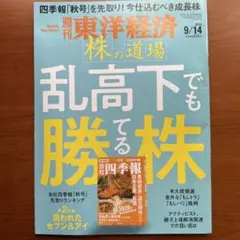 週刊東洋経済 株の道場乱高下でも勝てる株2024年9月14日号