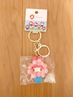 万博　サンリオミャクミャク　立体キーホルダー　パステル　マイメロ