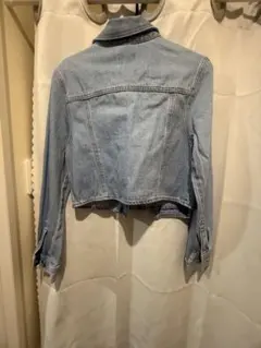 ライトブルー クロップドデニムジャケット