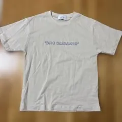 ☆新品、未使用☆グレージュ　フリーサイズ　ロゴＴシャツ