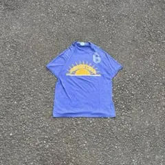 USA製 80s Hanes Tシャツ 茄子紺 鬼フェード ナンバリング メンズ 