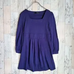 ヴァンドゥーオクトーブル　レディースチュニック　ワンピース　ウール100%