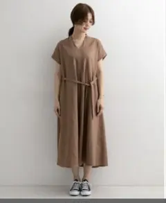 URBAN RESEARCH DOORS ブラウンロングワンピース