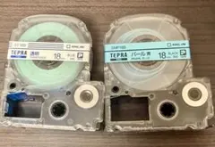 ST18B SMP18B テプラPRO テープカートリッジ 透明 青文字 パール