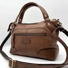 【美品】ダコタ 2way ショルダーバック メリル ブラウン 本革 斜め掛け