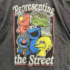 H57 セサミストリート Tシャツ L キャラT アメリカ古着 ビッグプリント