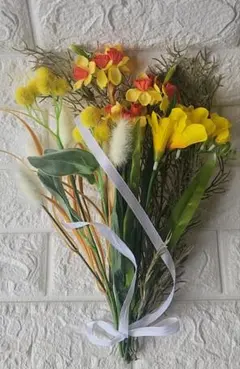 ナチュラル風 アーティフィシャルフラワー スワッグ 壁掛け インテリア