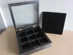 未使用 ジュエリーBOX ガラス ウッド 木製 新古 インテリアジュエリーケース
