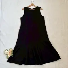 ［IEDIT］ノースリーブワンピース(LL)/綿使用✨ モノトーン シンプル