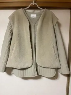 BEAUTY&YOUTH キルティングジャケット Mサイズ ベージュ