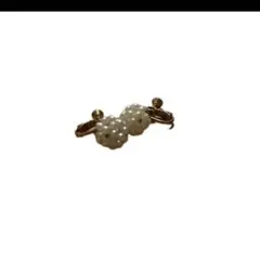 パール風ビーズ クリップ式イヤリング