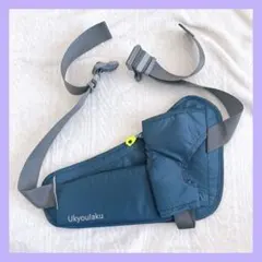 ランニングポーチ スマホポーチ ベル ポーチありブルー