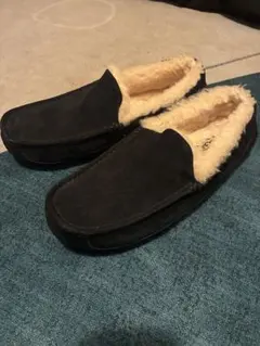UGG アグ【28.0】アスコット ムートン モカシン　スリッポン 黒