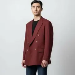 jka14 ヴィンテージ canda ダブルジャケット　ワインレッド　50