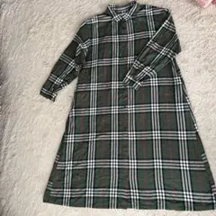 RODEO CROWNS チェック柄ロングシャツワンピース