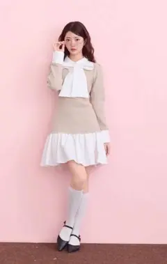 anmille シャツドッキングニットop