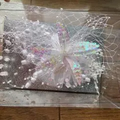 ホワイト花モチーフ髪飾り